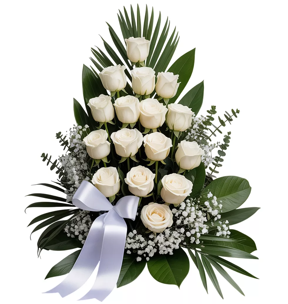 Timeless White Rose Centerpiece