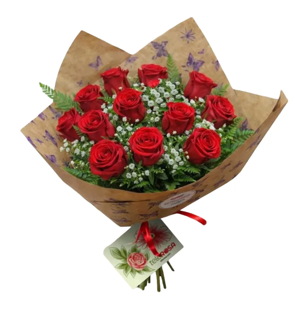 Vibrant 12-Rose Bouquet