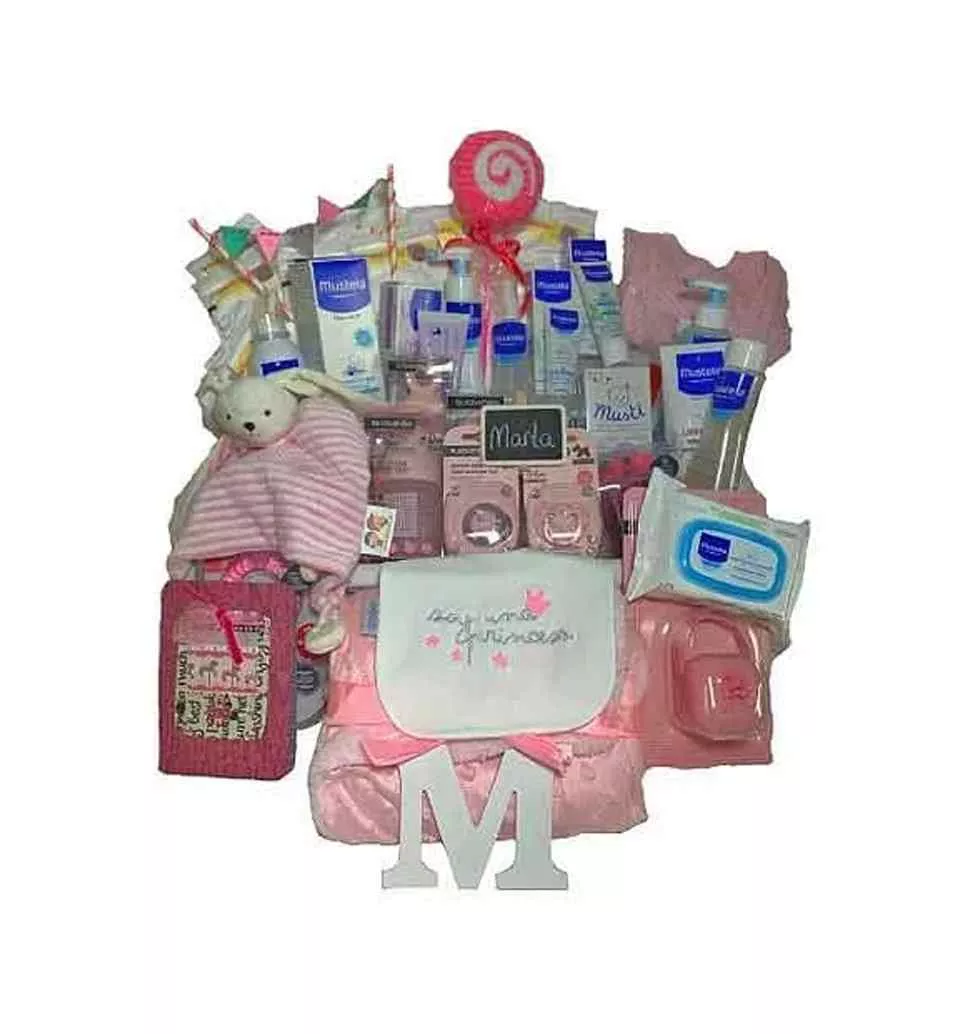 Adorable Mustela Products Baby Girl Basket