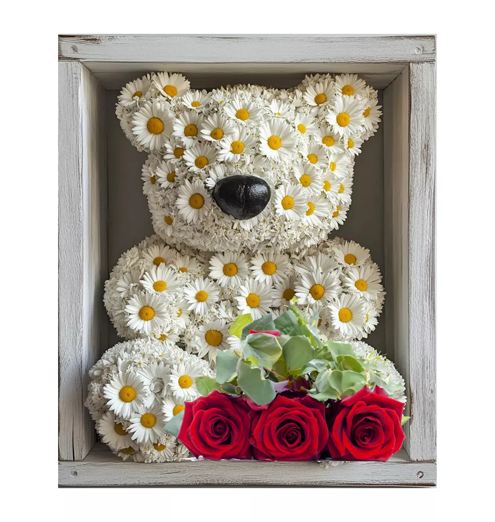 Pleasant Daisy Bear Bouquet
