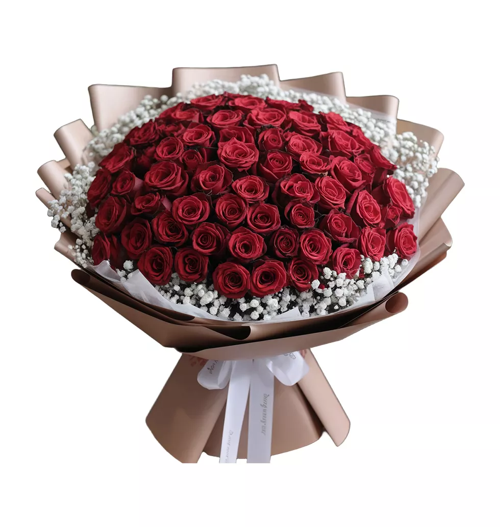 Breathtaking Bouquet 100 Crimson Roses