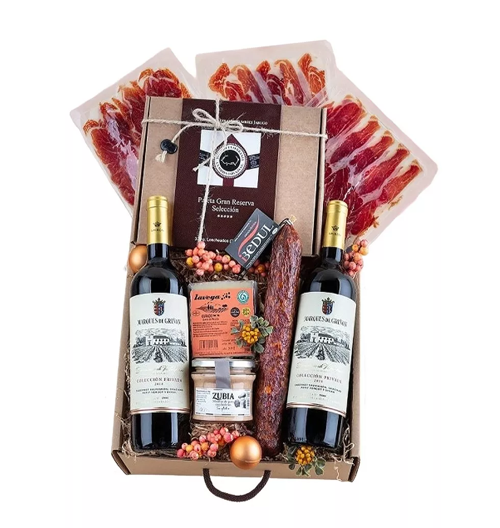 Luxurious Wine And Gourmet Gift Set