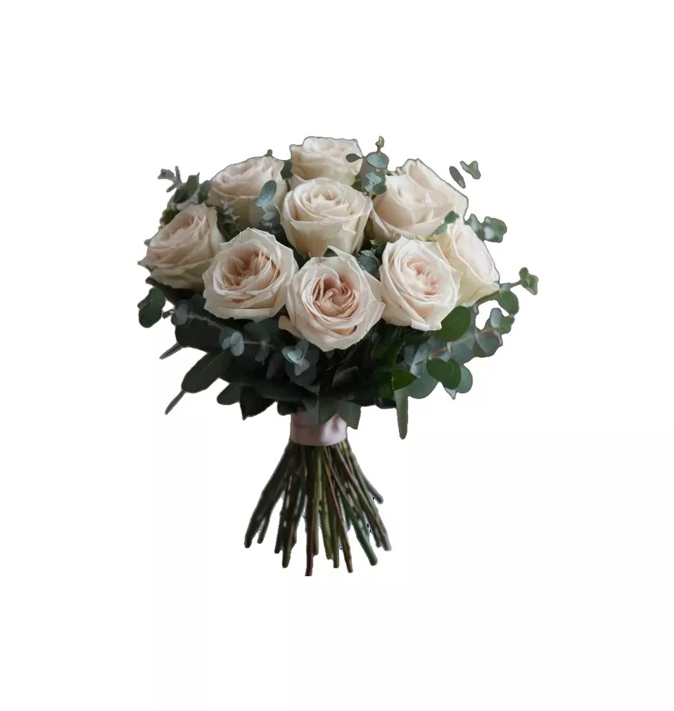 Sophisticated Eucalyptus & Rose Bouquet