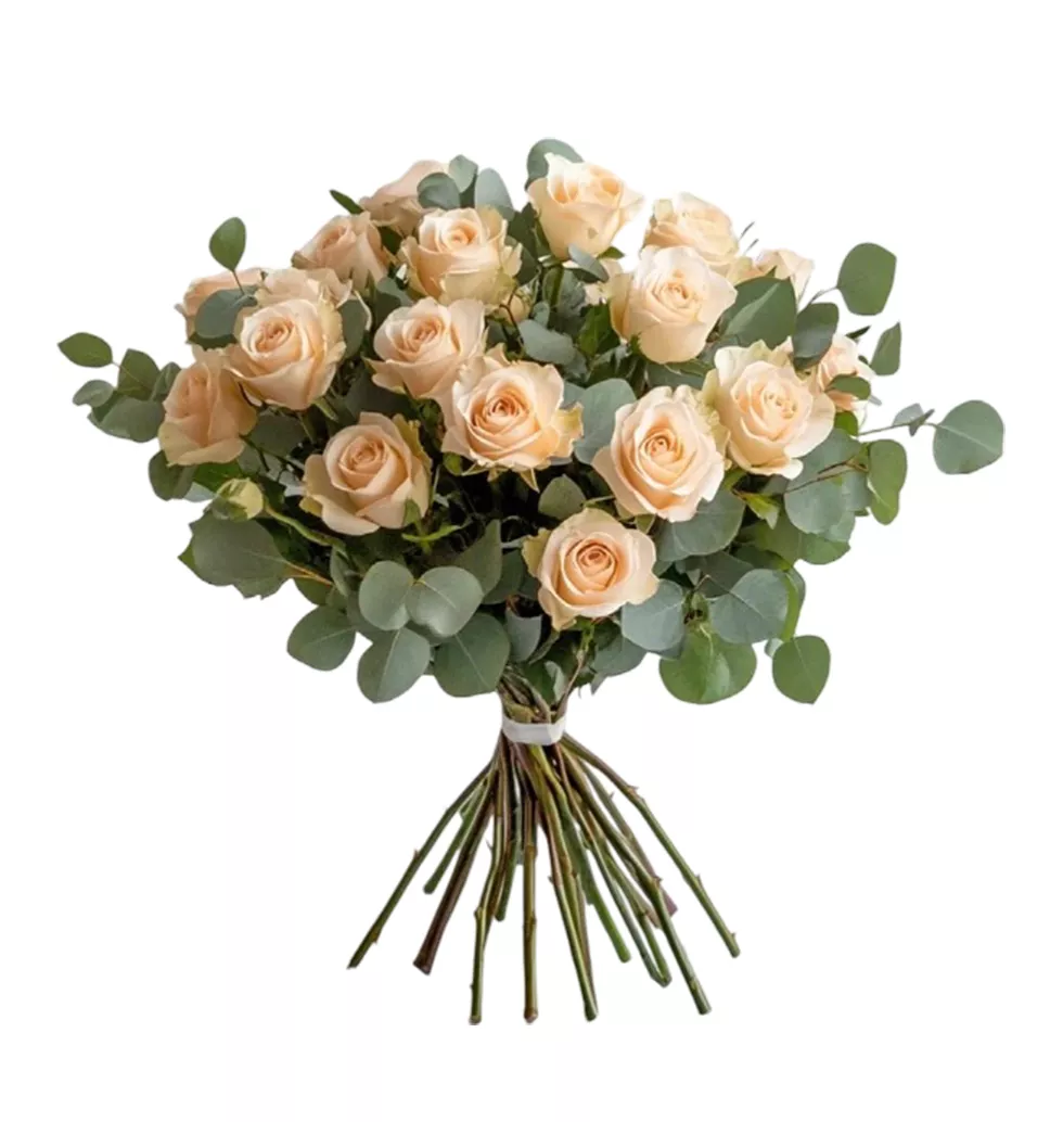 Elegant Blush Rose Bouquet