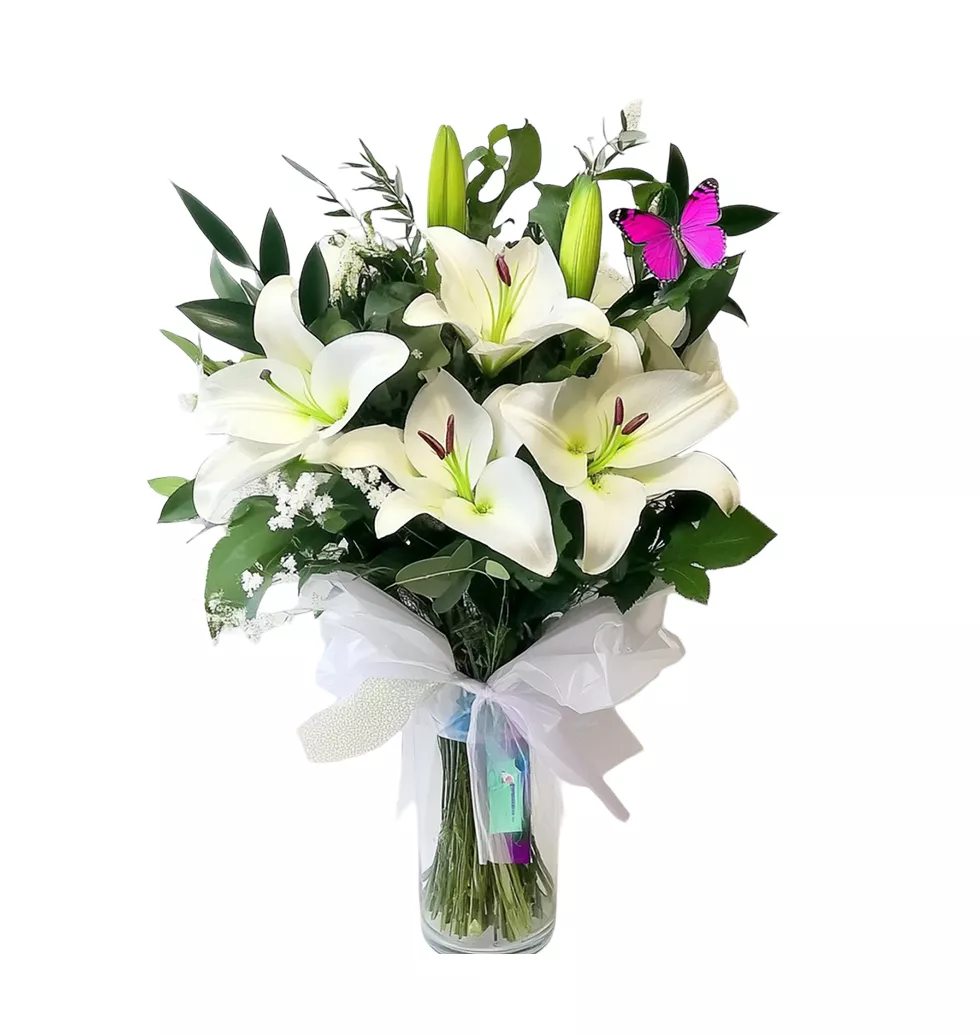 Serene Lily Blossom Arrangement