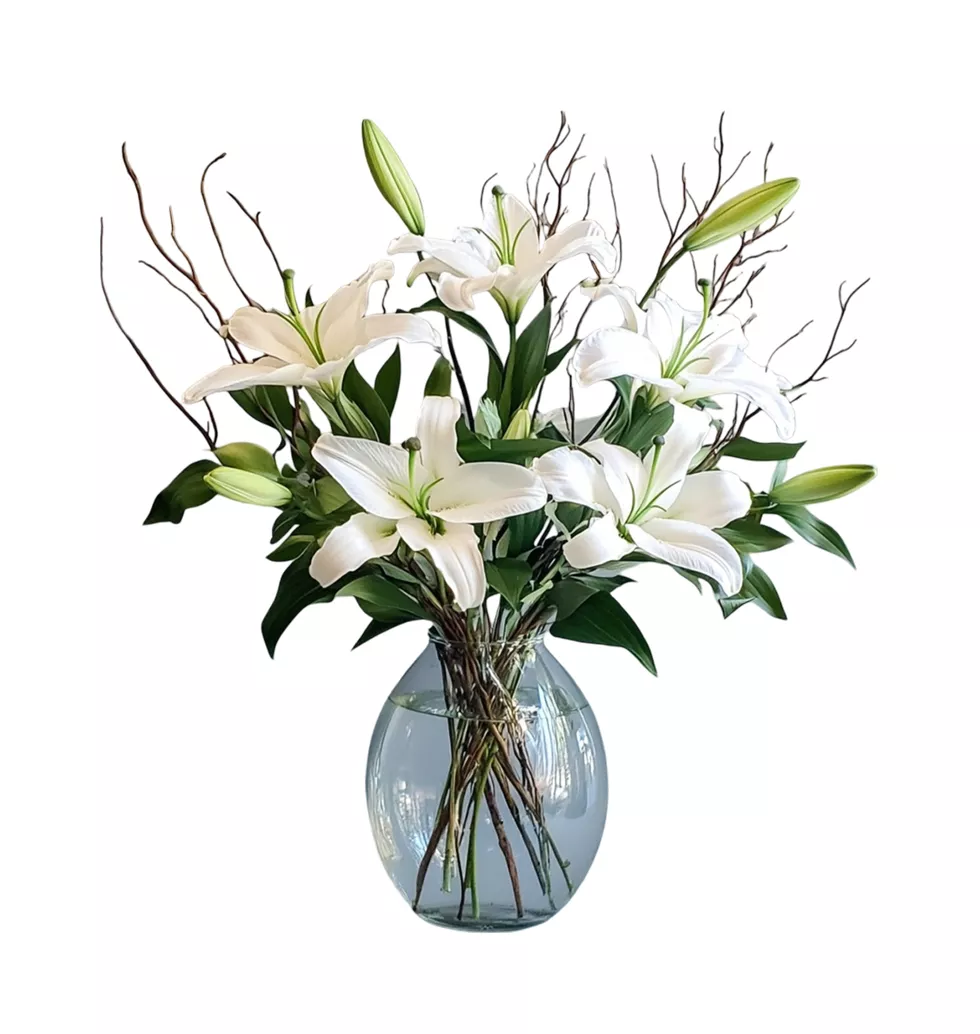 Aesthetic White Floral Centerpiece