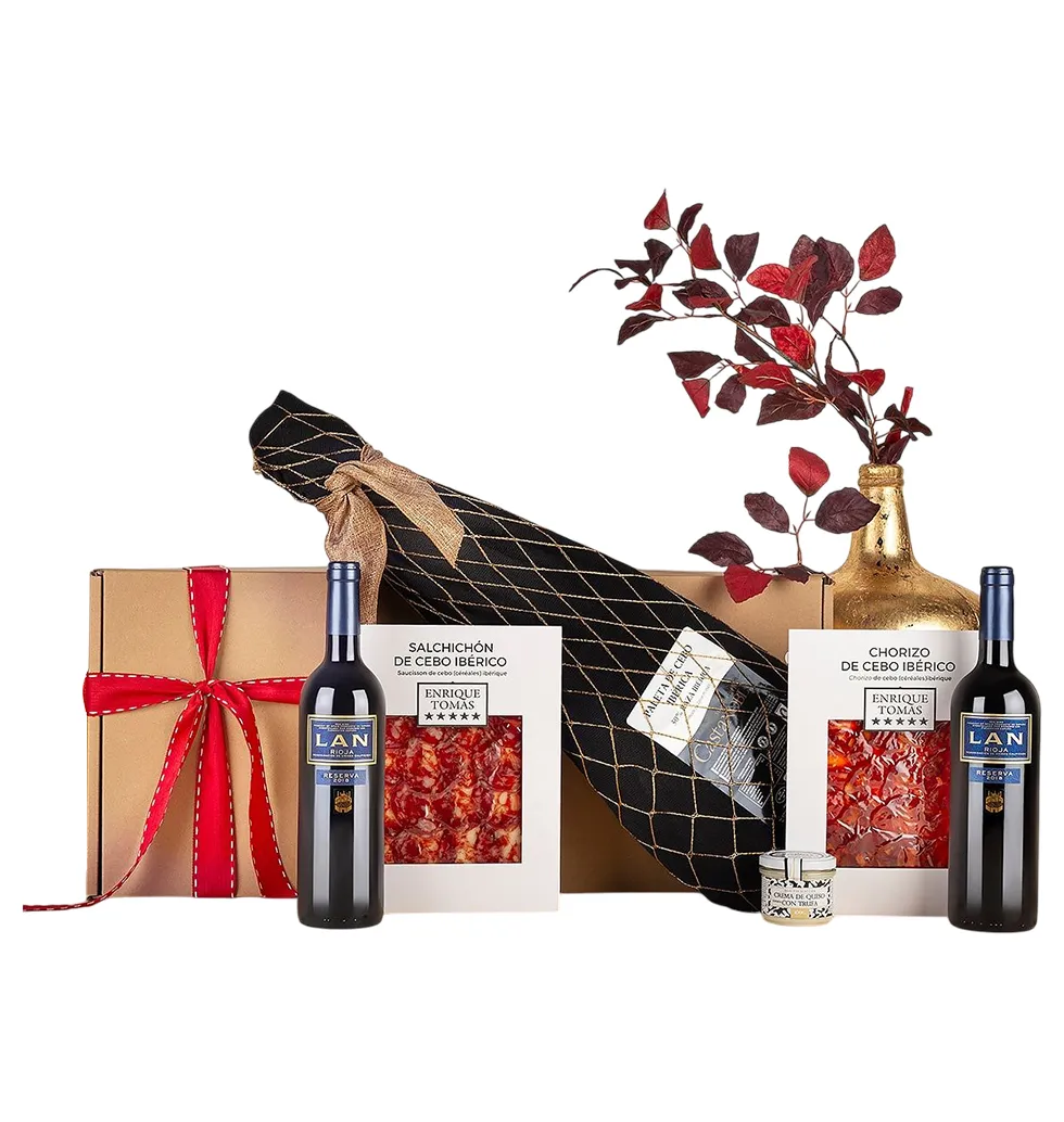 Fine Iberian Ham & Wine Hamper