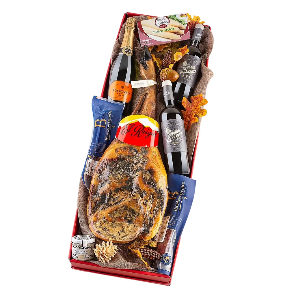 Luxury Spanish Ham & Wine Collection