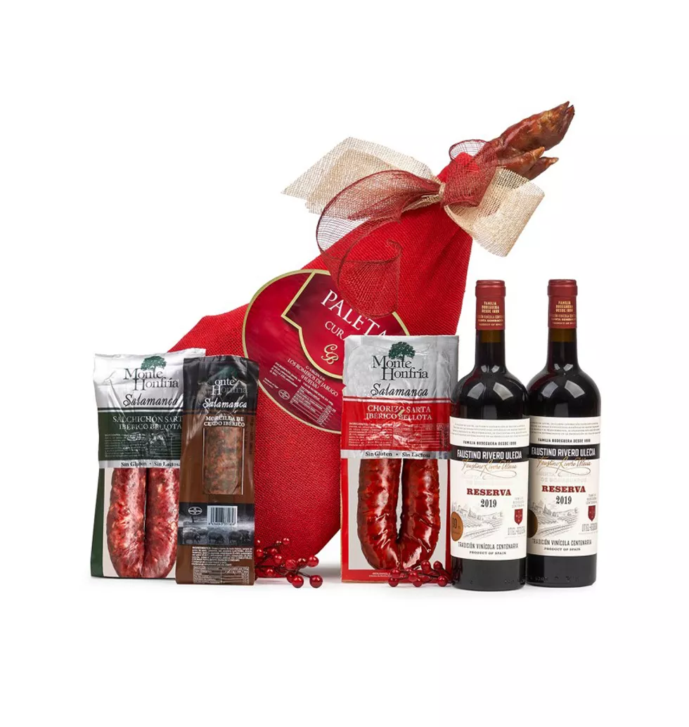 Epicurean Majesty: Ham & Wine Hamper