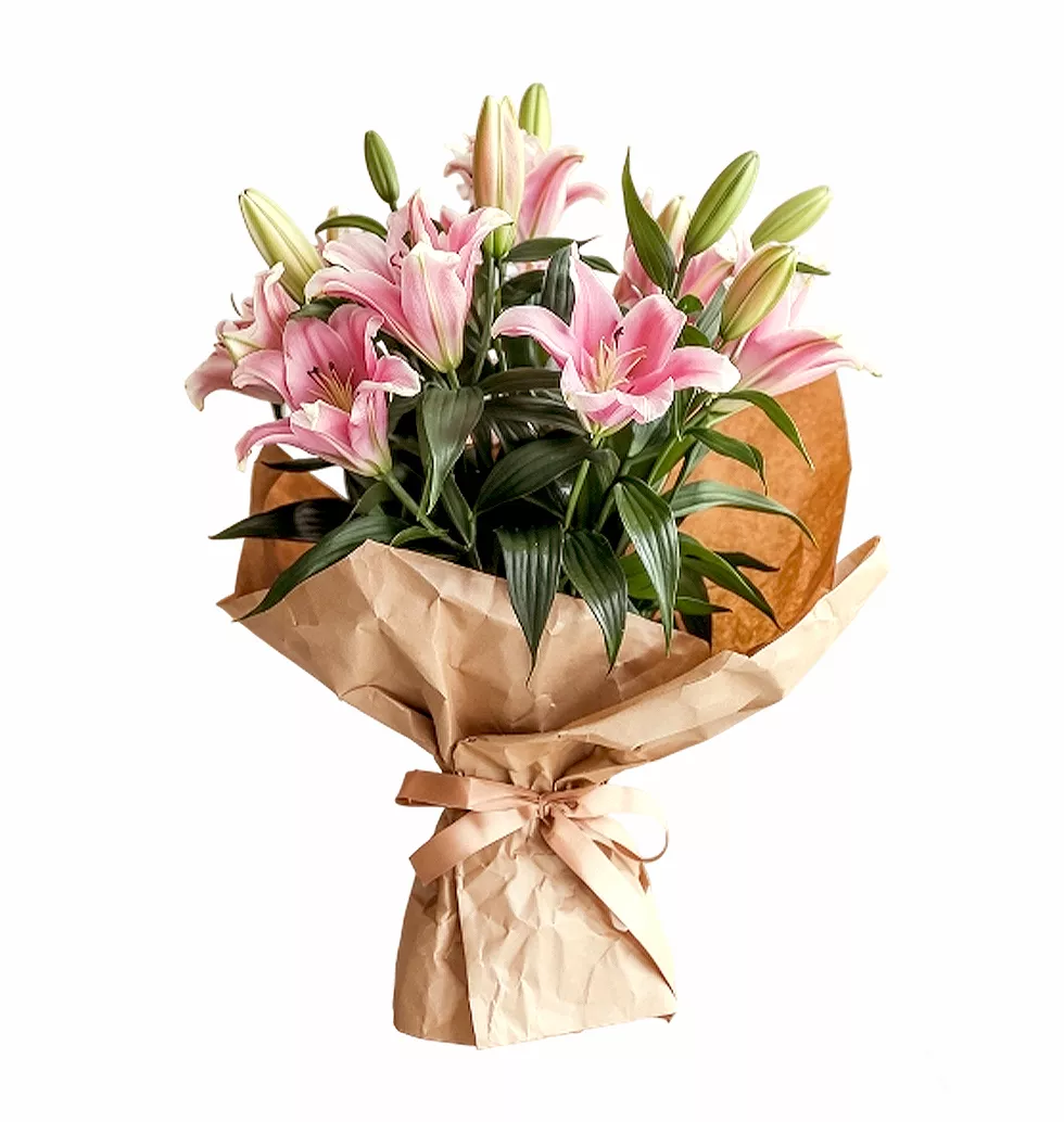 Luxurious 5-Stem Lilium Bouquet
