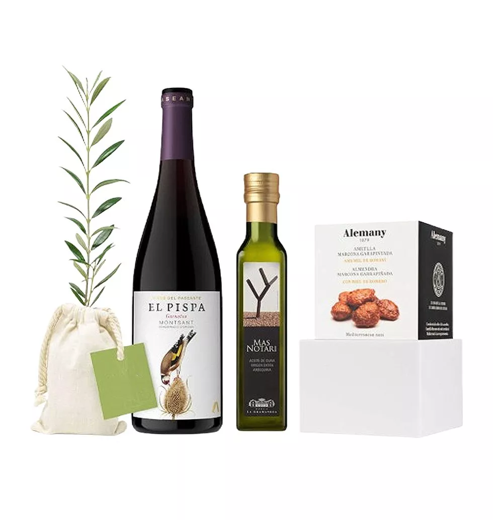Flavorful Wine and Crunchy Almonds Box