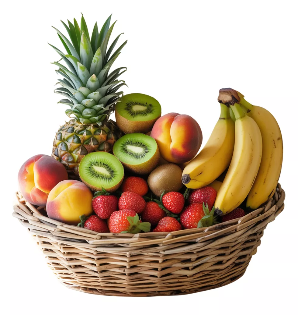 Colorful Harvest Fresh Fruit Basket