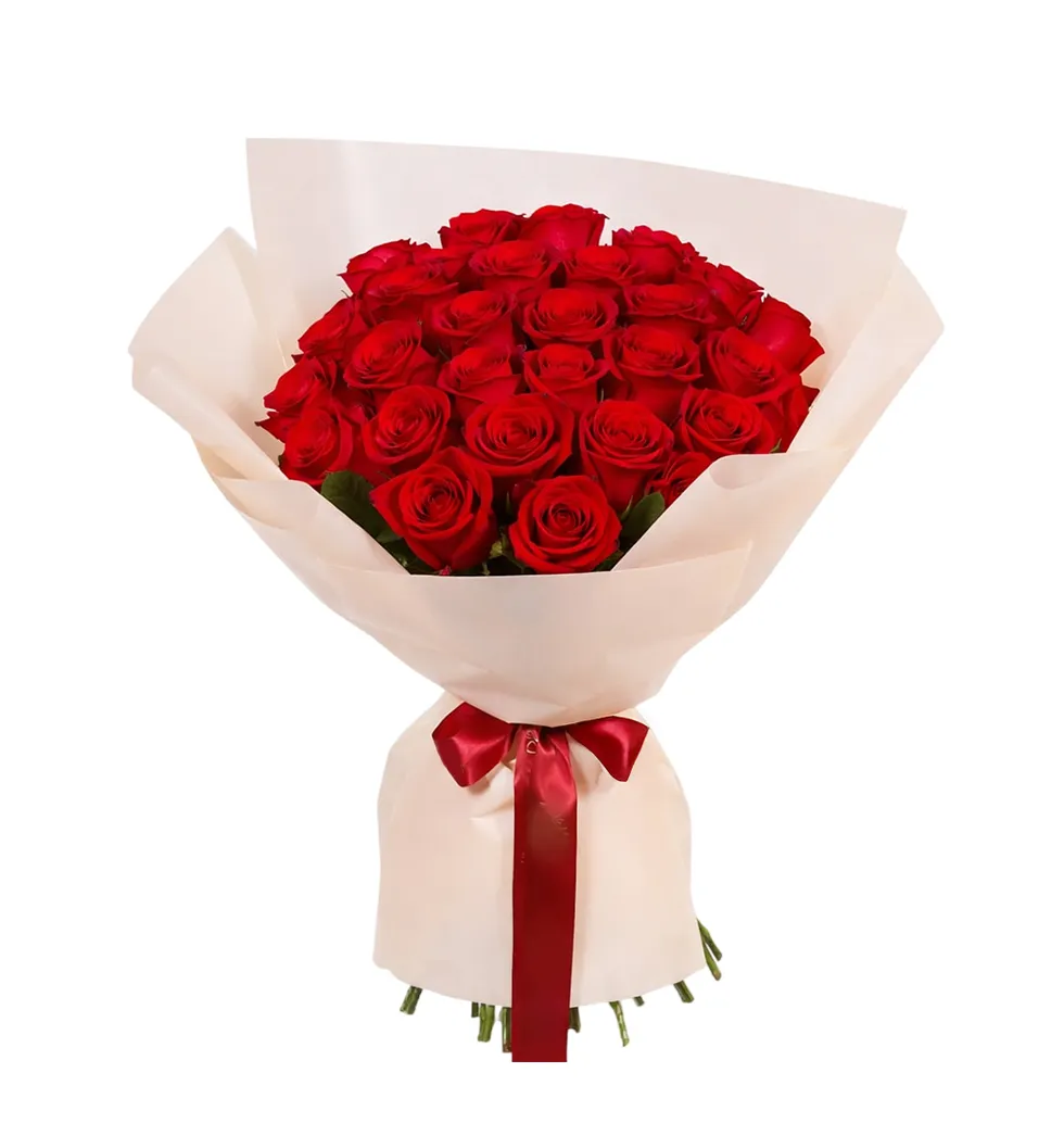 Elegant 30 Roses Bouquet Pack