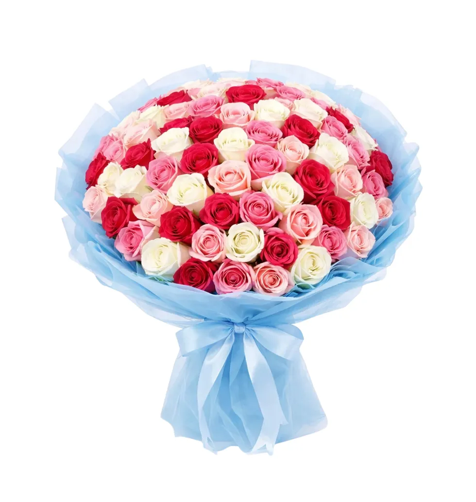 Fresh 60 Roses Floral Bundle