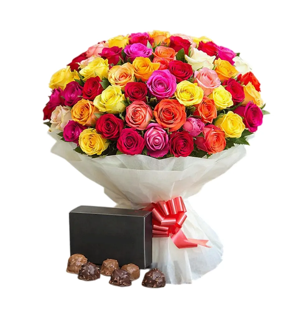 Sweet Surprise of Roses & Chocolates