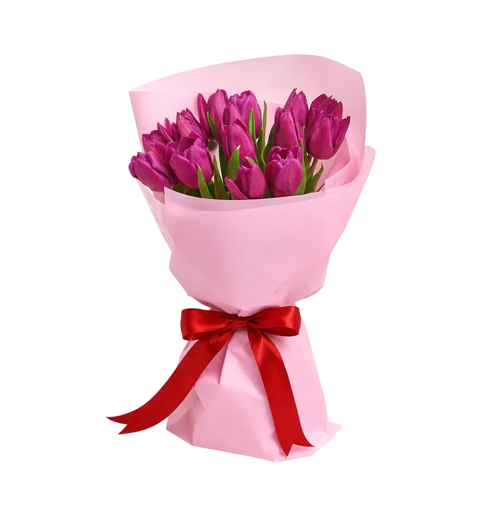 Elegant Purple Tulip Bouquet